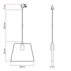 Pendelleuchte mit Duedì Base Lampenschirm für Schienensystem - Weiß – Ansicht 6