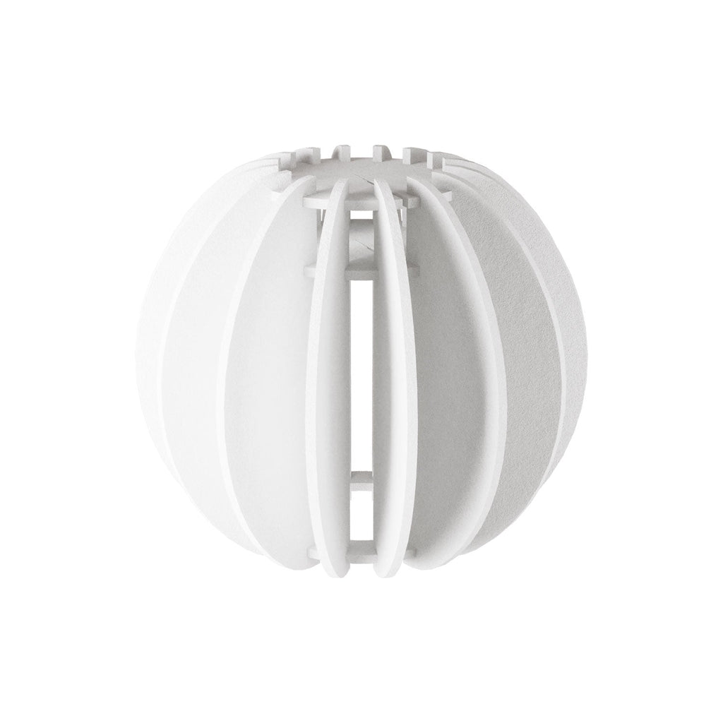 Pendelleuchte mit elliptischem LAMPSHADE aus schallabsorbierendem Material – Weiß meliert – Ansicht 5