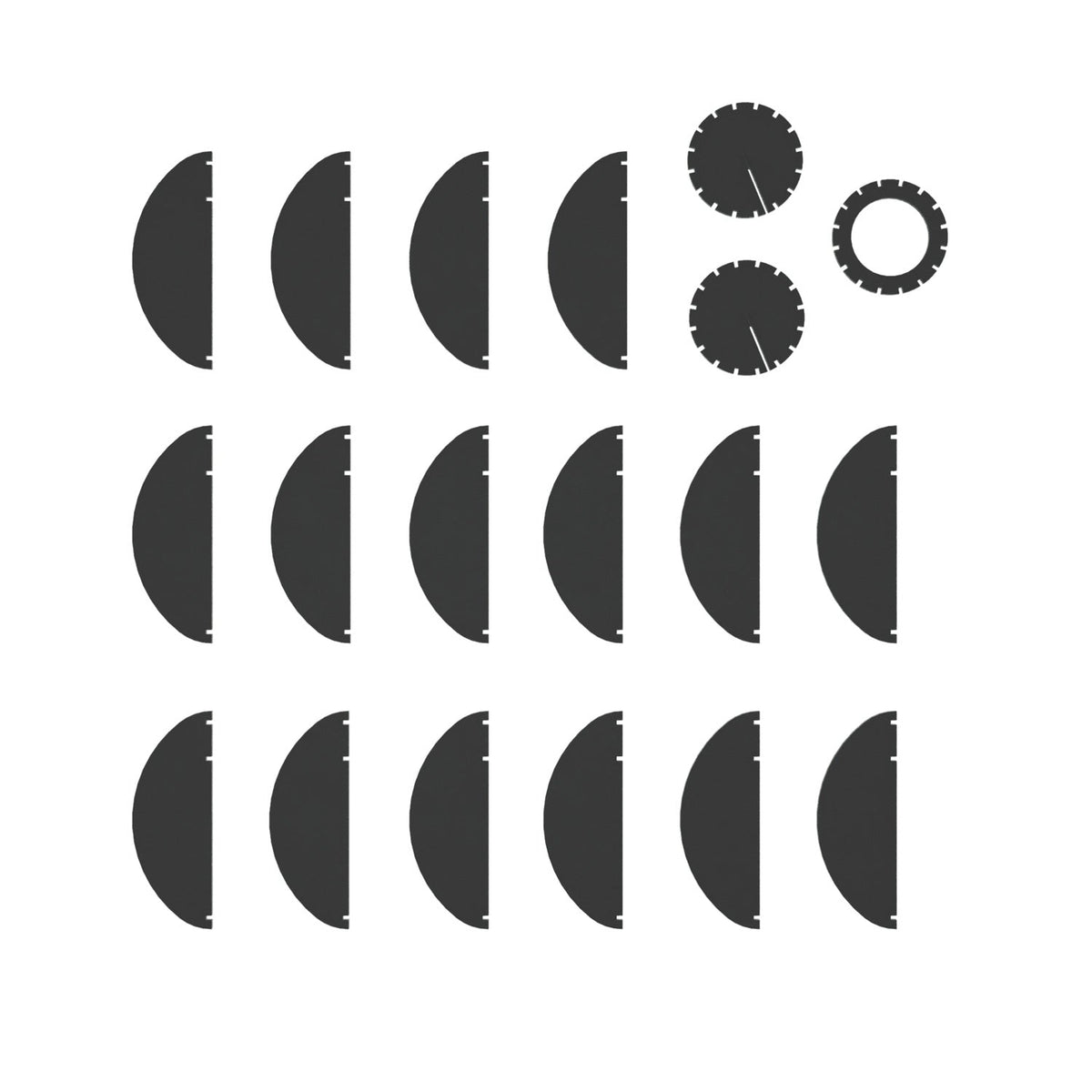 Pendelleuchte mit elliptischem LAMPSHHADE aus schallabsorbierendem Material – Schwarz melange – Ansicht 6