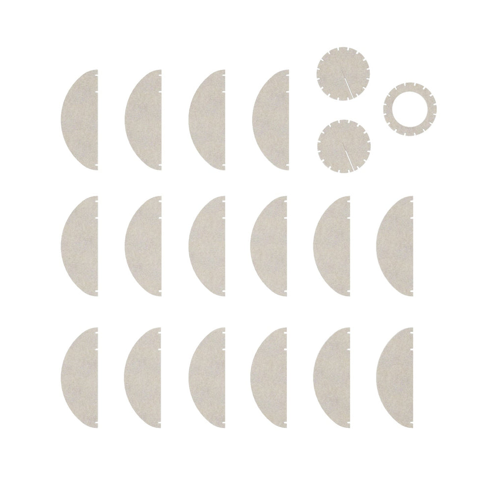 Pendelleuchte mit elliptischem LAMPSHHADE-Schirm aus schallabsorbierendem Material – Melange-Taupe – Ansicht 6
