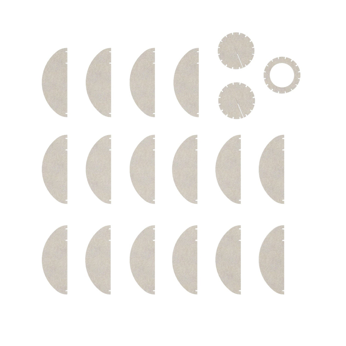 Pendelleuchte mit elliptischem LAMPSHHADE-Schirm aus schallabsorbierendem Material – Melange-Taupe – Ansicht 6