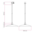 Pendelleuchte mit Keramikschirm Piatto für Schienensysteme – Betoneffekt – Ansicht 6