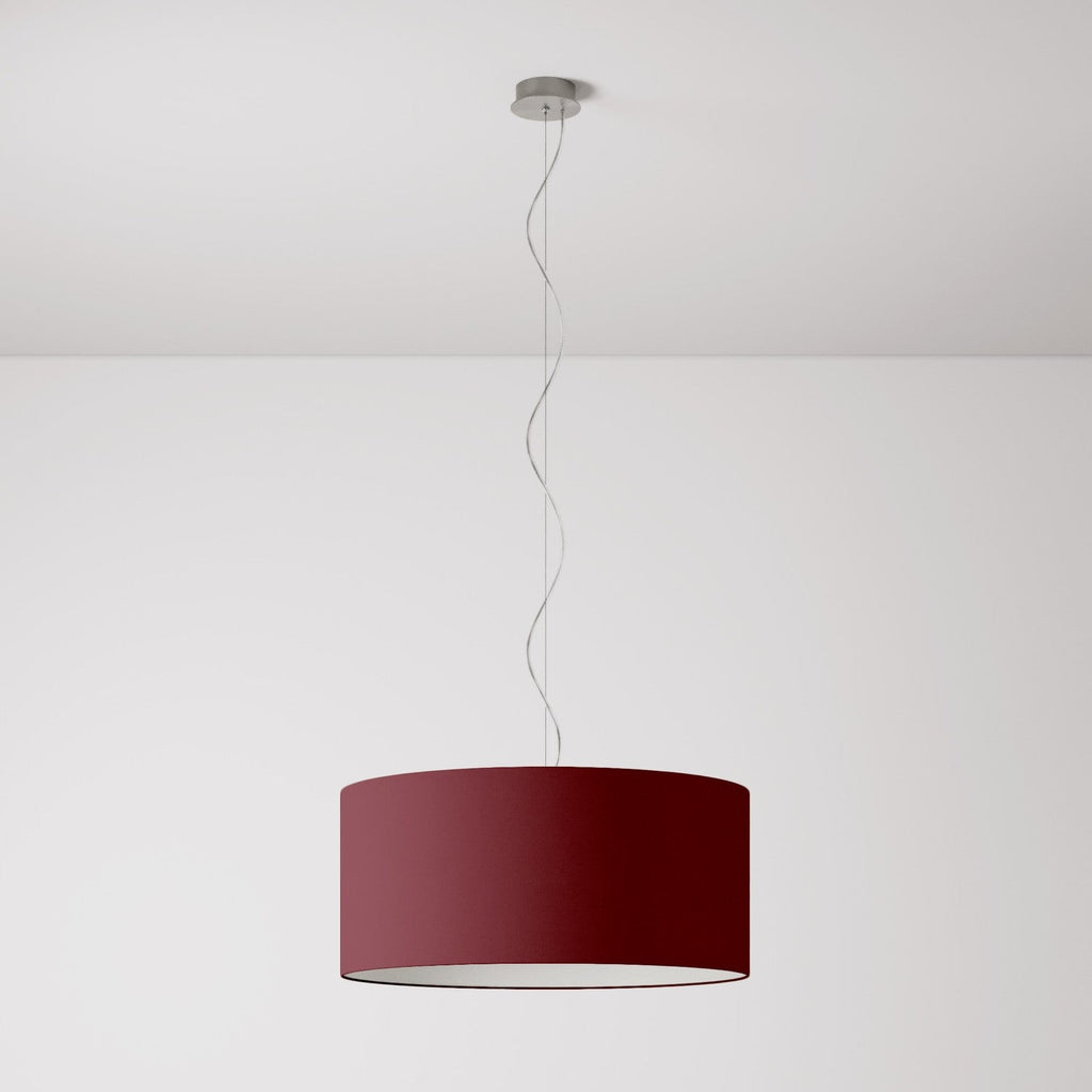 Pendelleuchte mit Stoffschirm Cilindro Large – Made in Italy – Arenal Bordeaux