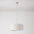 Pendelleuchte mit Stoffschirm Cilindro Large – Made in Italy – Arenal Sand