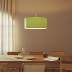 Pendelleuchte mit Stofflampenschirm Cilindro Large – Made in Italy – Cinette Pistaziengrün – Ansicht 8