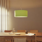 Pendelleuchte mit Stofflampenschirm Cilindro Large – Made in Italy – Cinette Pistaziengrün – Ansicht 2