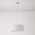 Pendelleuchte mit Stoffschirm Cilindro Large - Made in Italy - Rohleinen