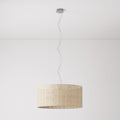 Pendelleuchte mit Stoffschirm Zylinder Large – Made in Italy – Raphia