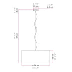Pendelleuchte mit zylindrischem Lampenschirm Cilindro Large – Made in Italy – Teletta Flieder – Ansicht 6