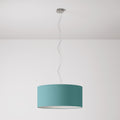 Pendelleuchte mit Stoffschirm Zylinder Large – Made in Italy – Teletta Verde Dubbio