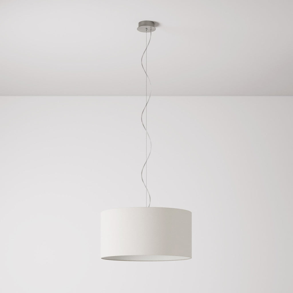 Pendelleuchte mit mittlerem Zylinder-Lampenschirm Arenal Sand – Made in Italy