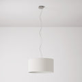Pendelleuchte mit mittlerem Zylinder-Lampenschirm Arenal Sand – Made in Italy