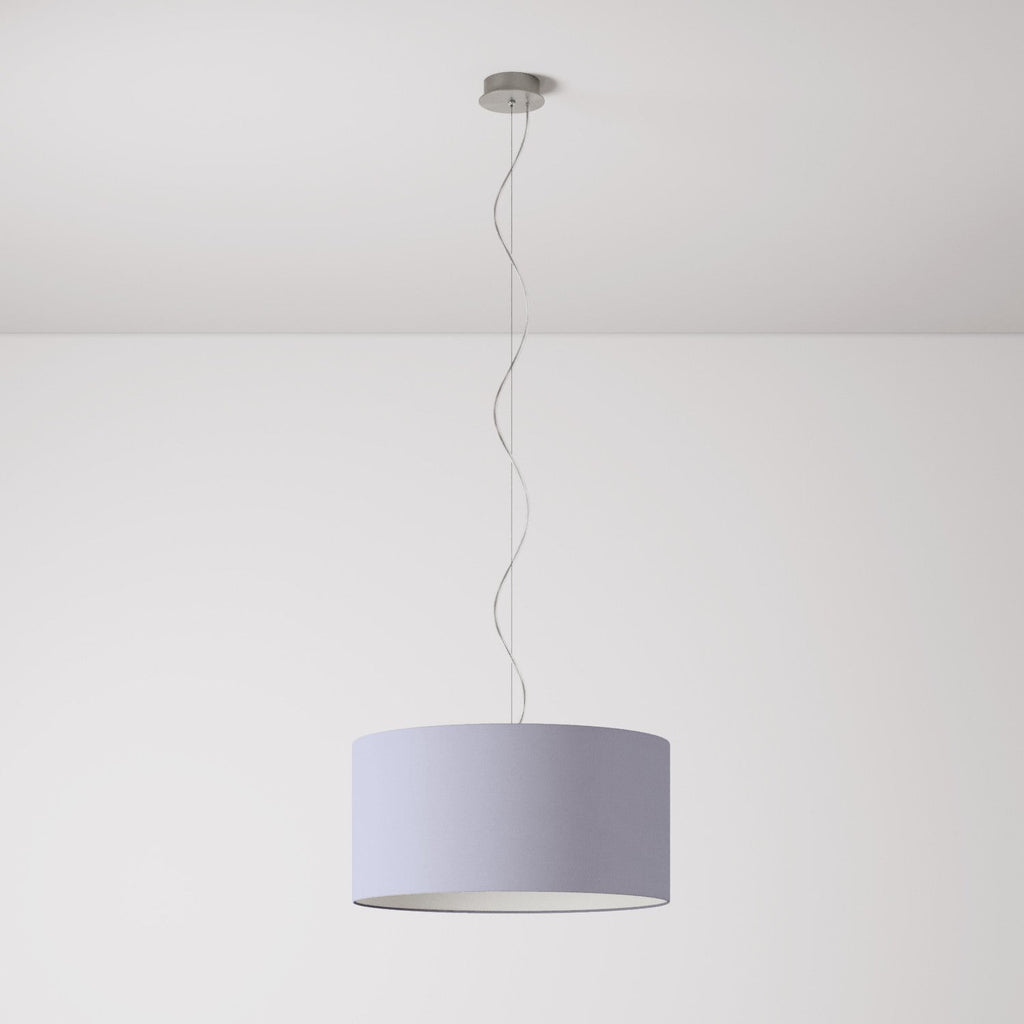 Hängelampe mit Zylinderschirm aus Stoff Medium – Made in Italy – Teletta Lila
