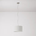 Pendelleuchte mit Textilschirm Cilindro Small – Rohleinen – Made in Italy