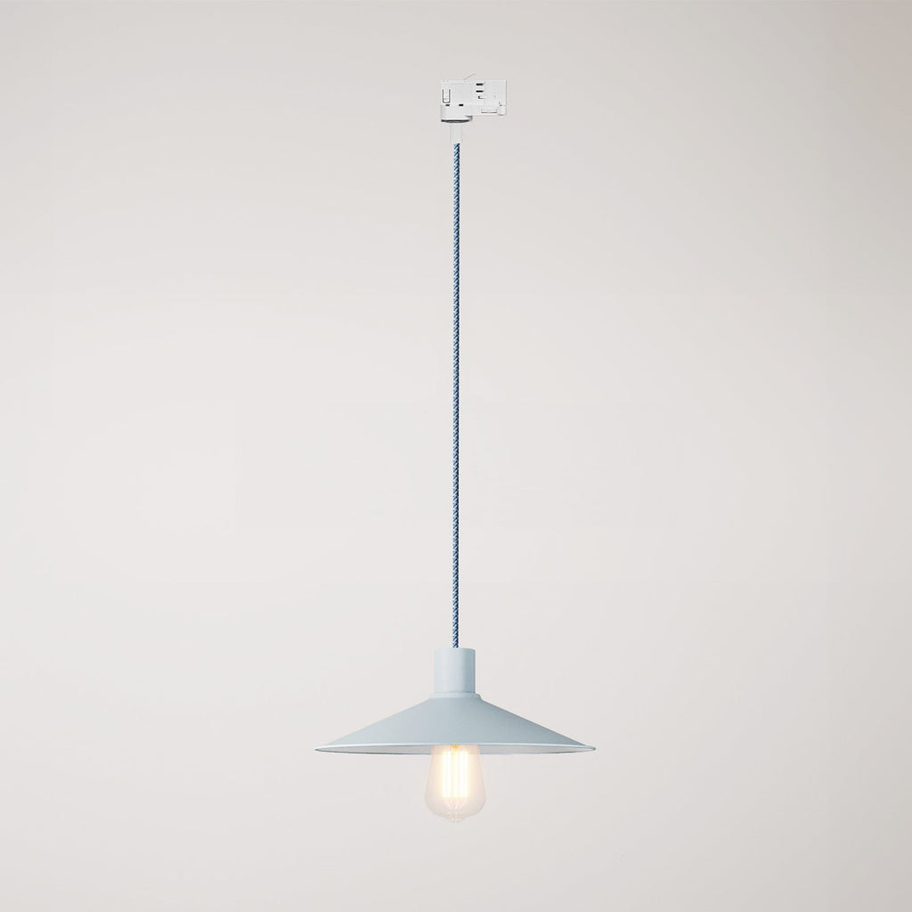 Pendelleuchte mit Swing Pastel Lampenschirm für Schienensysteme - Zuckerpapierblau