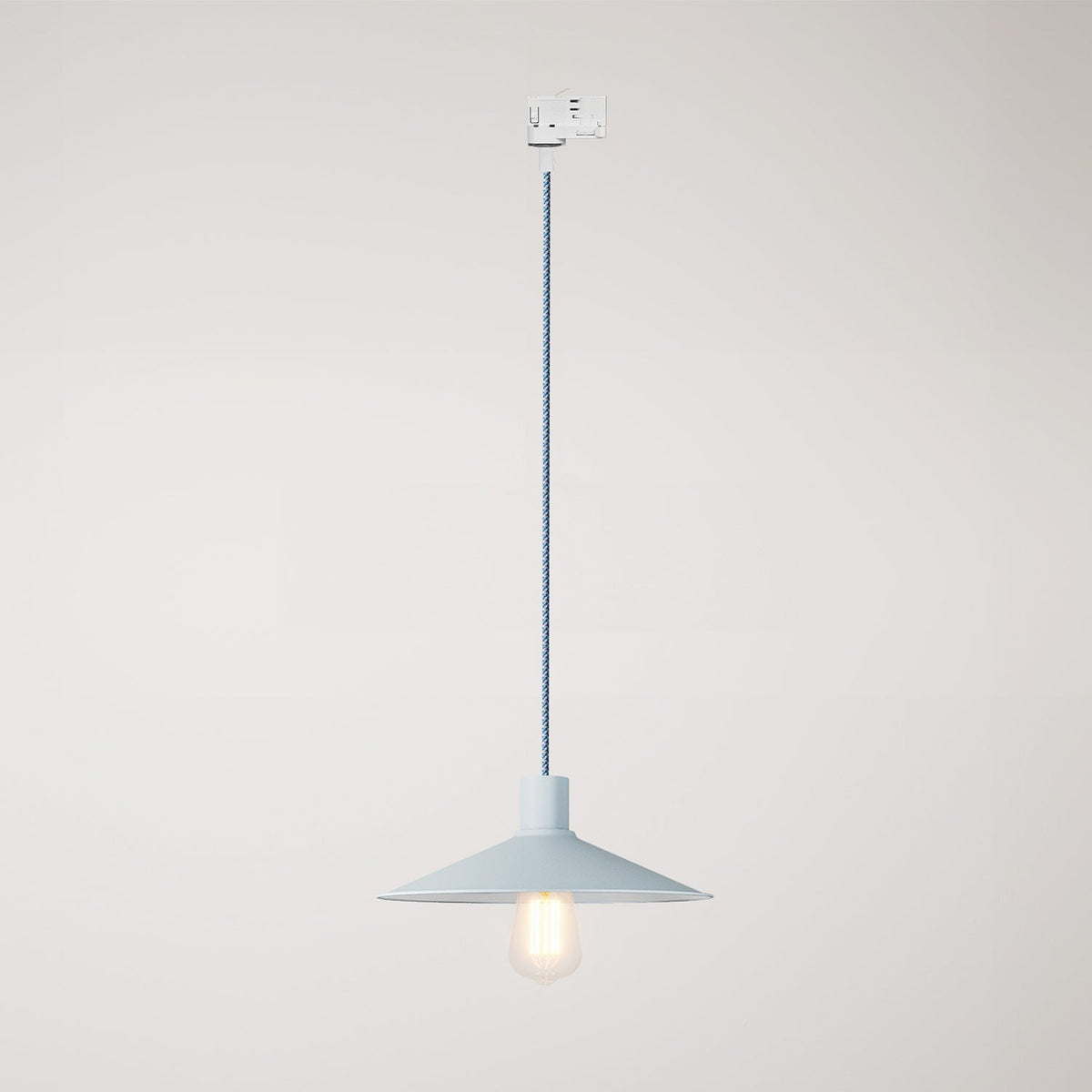 Pendelleuchte mit Swing Pastel Lampenschirm für Schienensysteme - Zuckerpapierblau