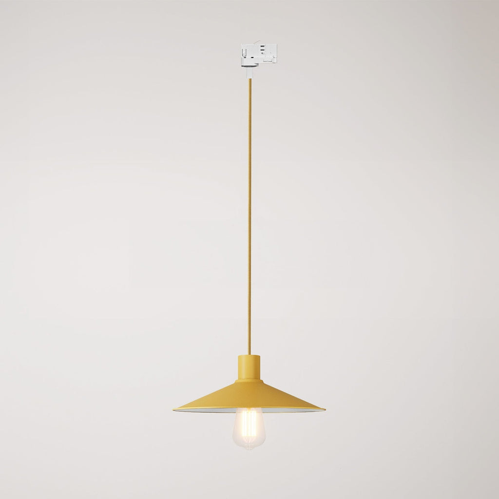 Pendelleuchte mit Swing Pastel-Lampenschirm für Schienensysteme – Mostarda