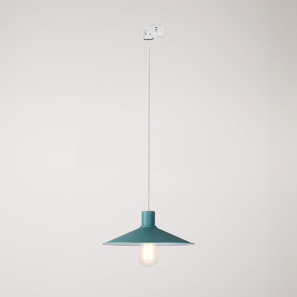 Pendelleuchte mit Swing Pastel Lampenschirm für Schienensysteme – Petrol