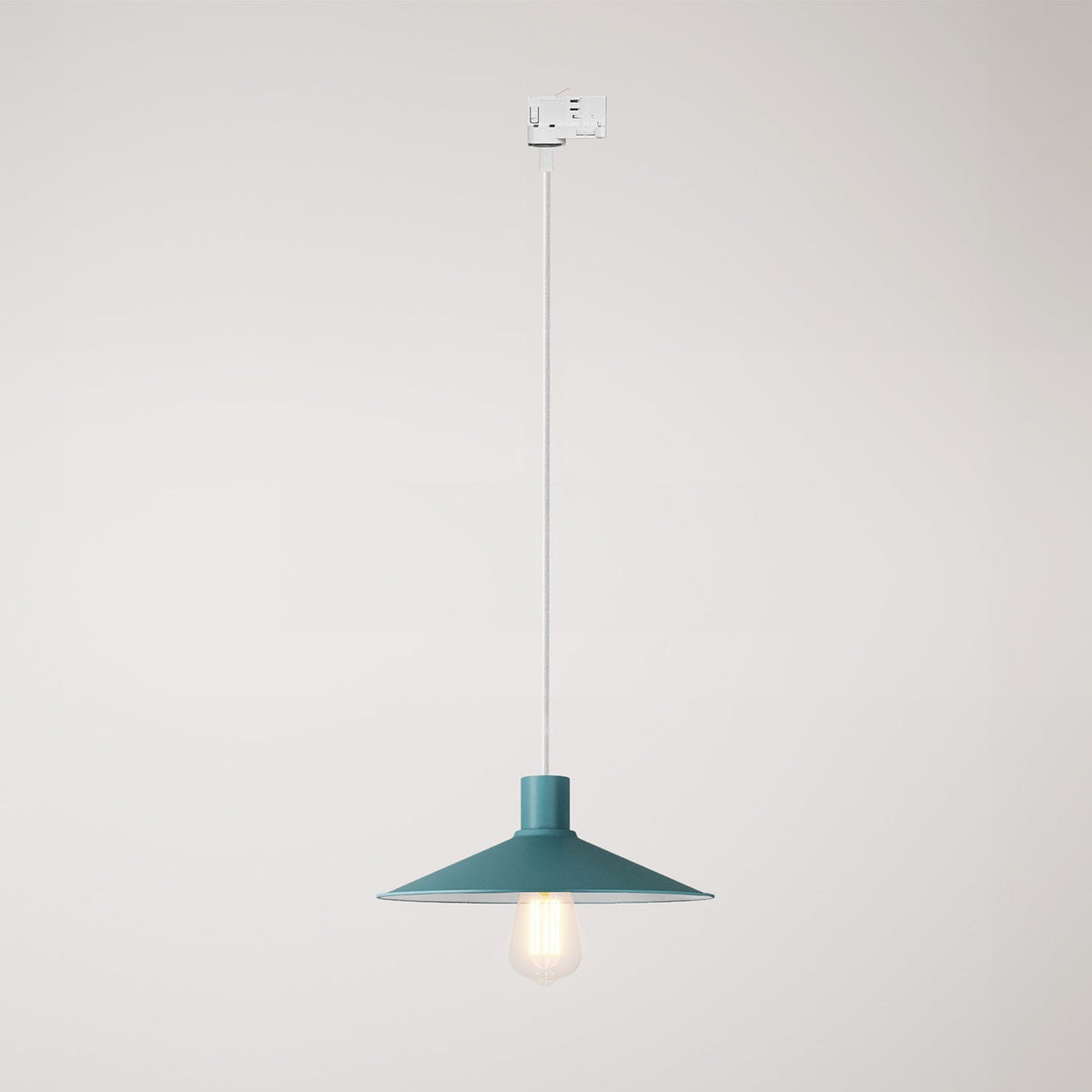 Pendelleuchte mit Swing Pastel Lampenschirm für Schienensysteme – Petrol