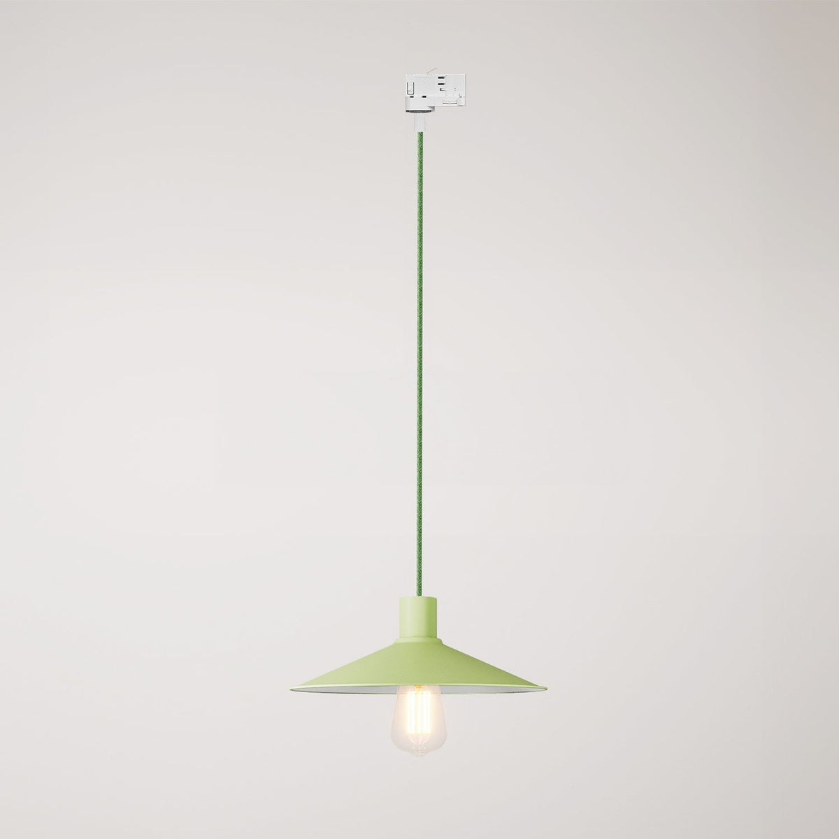Pendelleuchte mit Schirm Swing Pastell für Schienensysteme – Wiesengrün