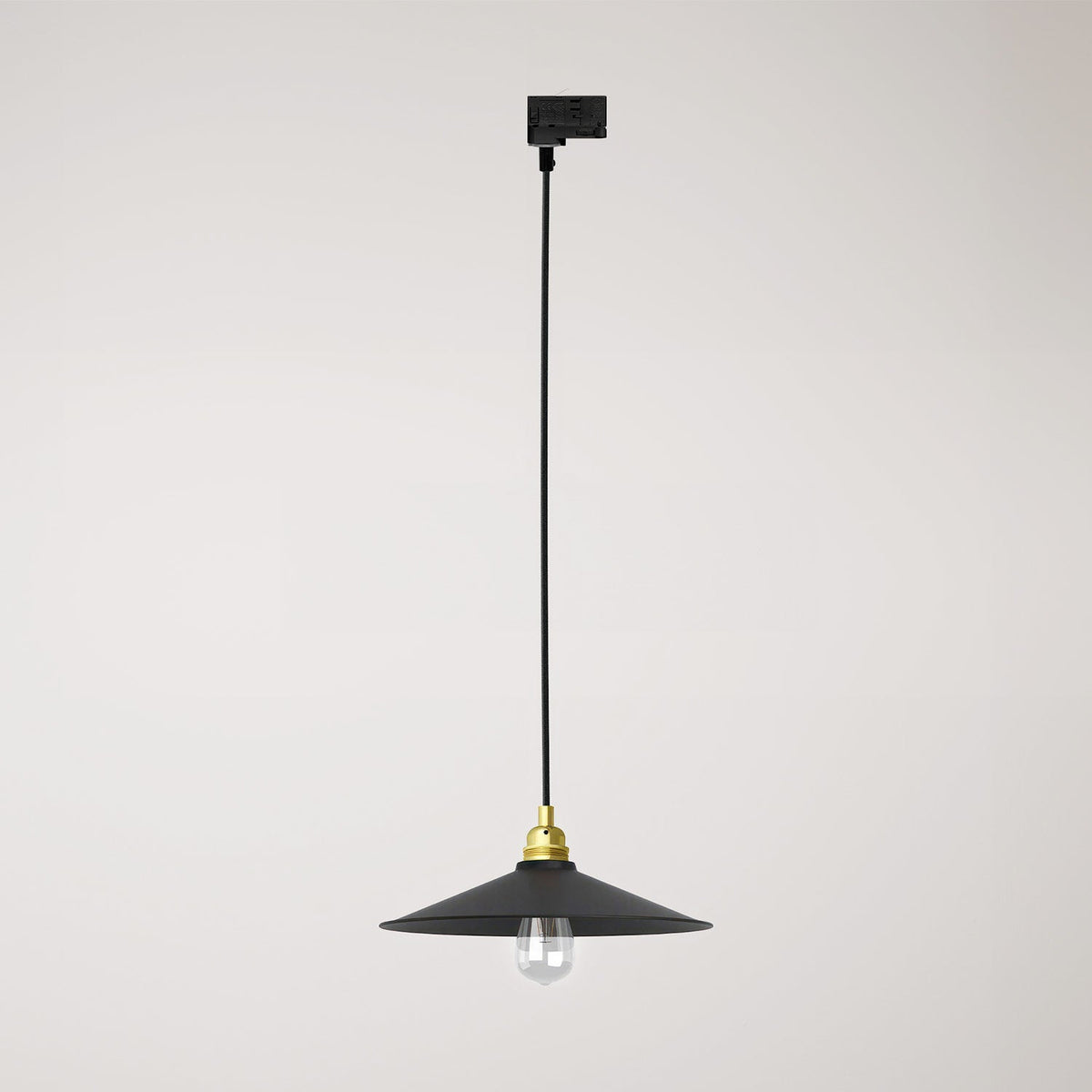 Pendelleuchte mit Swing-Lampenschirm für Schienensysteme – Messing