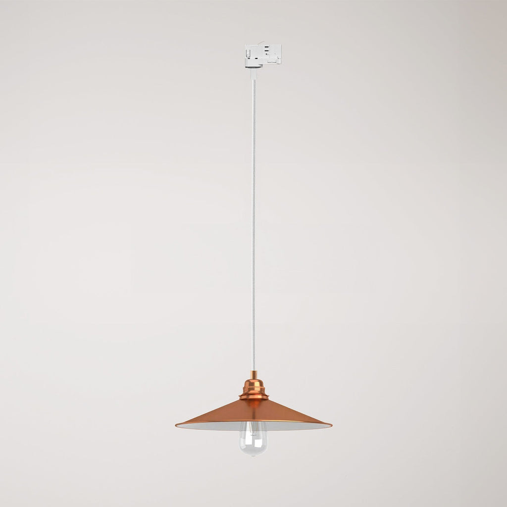 Pendelleuchte mit Swing-Schirm für Schienensystem – Kupfer