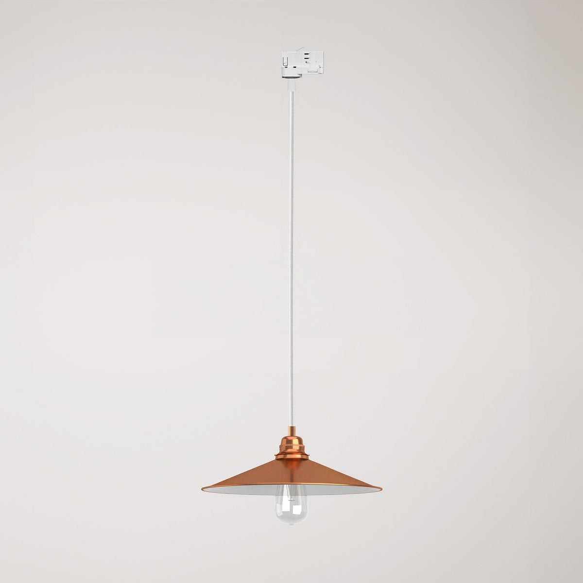 Pendelleuchte mit Swing-Schirm für Schienensystem – Kupfer