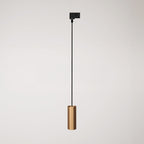 Pendellampe mit Tub-E14 Schirm für Schienensysteme – Satiniertes Bronze