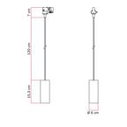 Pendellampe mit Tub-E14 Schirm für Schienensysteme – Satiniertes Bronze – Ansicht 6