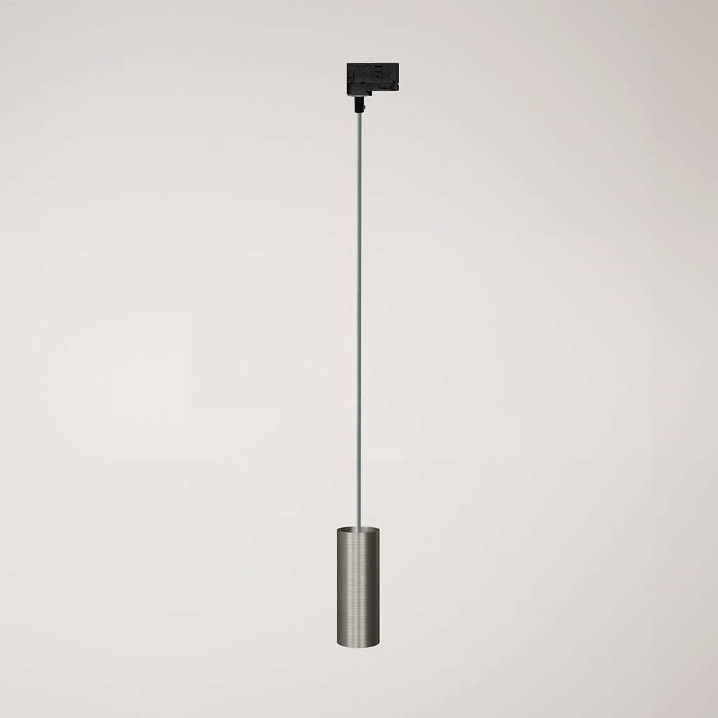 Pendelleuchte mit Tub-E14-Schirm für Schienensysteme - Satin-Titan