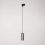 Pendelleuchte mit Tub-E14-Schirm für Schienensysteme - Satin-Titan
