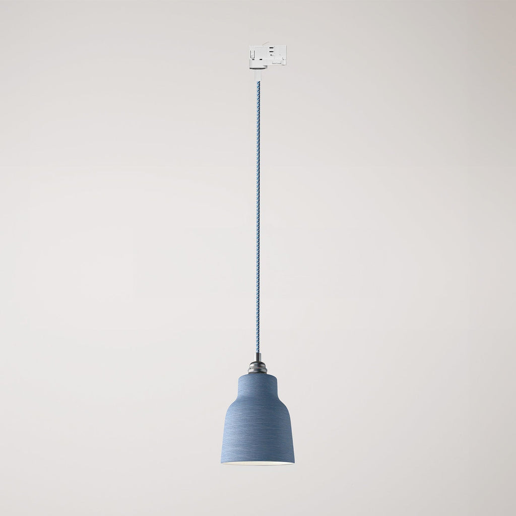 Pendelleuchte mit Vaso-Lampenschirm und Adapter für Schienensysteme – Gestreift Avion
