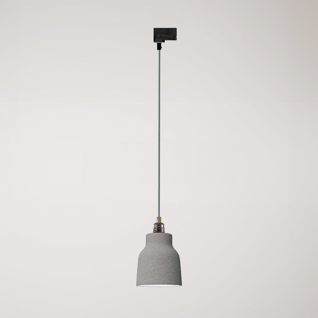 Pendelleuchte mit Lampenschirm Vaso und Schienenadapter – Betonoptik