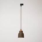 Pendelleuchte mit Vaso-Lampenschirm und Schienenadapter – Corten-Effekt