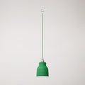 Pendelleuchte mit Vaso-Schirm und Adapter für Schienensystem – Gestreiftes Evergreen