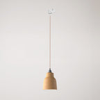 Pendelleuchte mit Vaso-Lampenschirm und Schienenadapter – Gestreifte Terrakotta