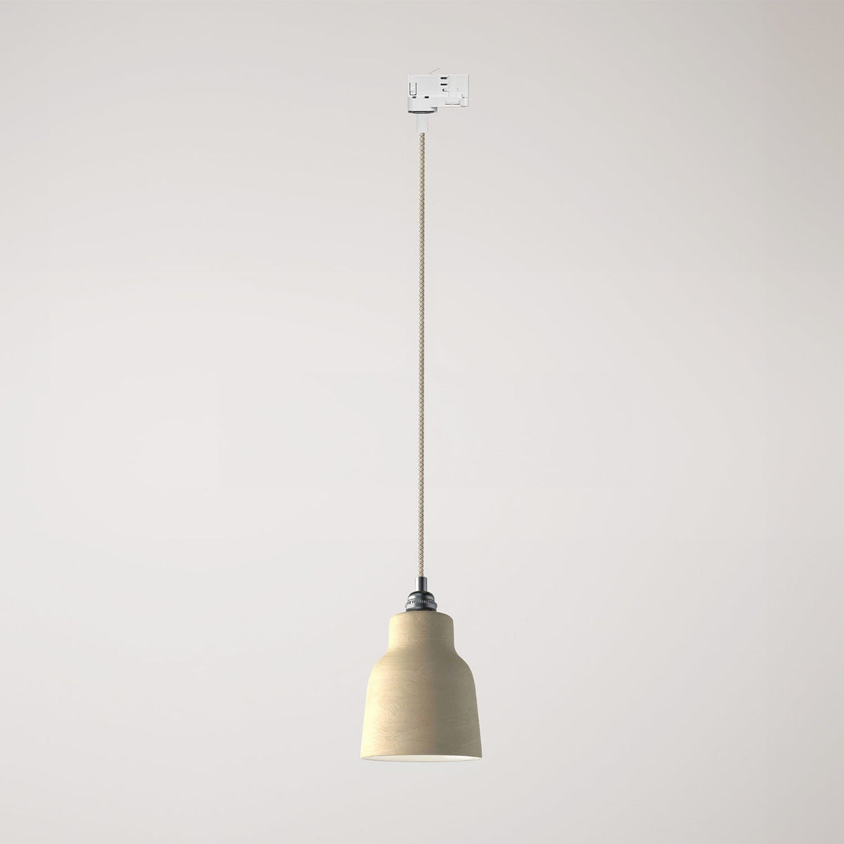 Hängeleuchte mit Vaso-Schirm und Adapter für Schienensysteme – Gestreiftes Taupe