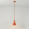 Pendelleuchte Filotto Metallico mit Glühbirne Lucia – Orange