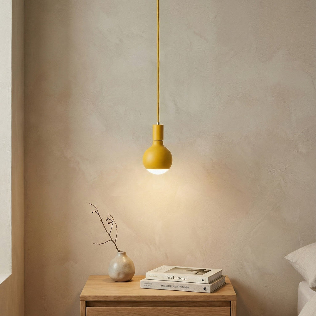 Pendelleuchte Filotto Metallico mit Glühbirne Lucia - Gelb – Ansicht 2