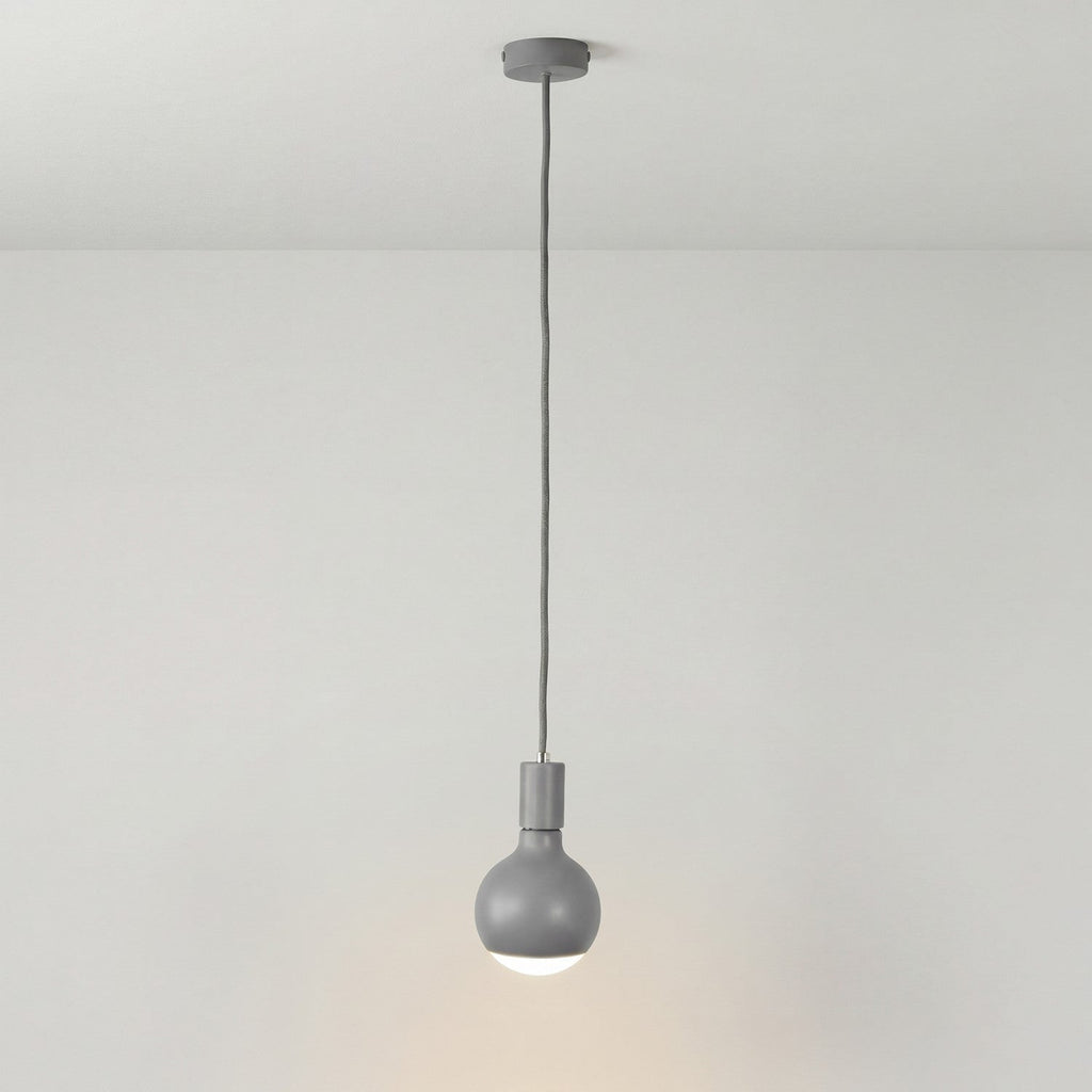 Pendelleuchte Filotto Metallico mit Glühbirne Lucia - Grau