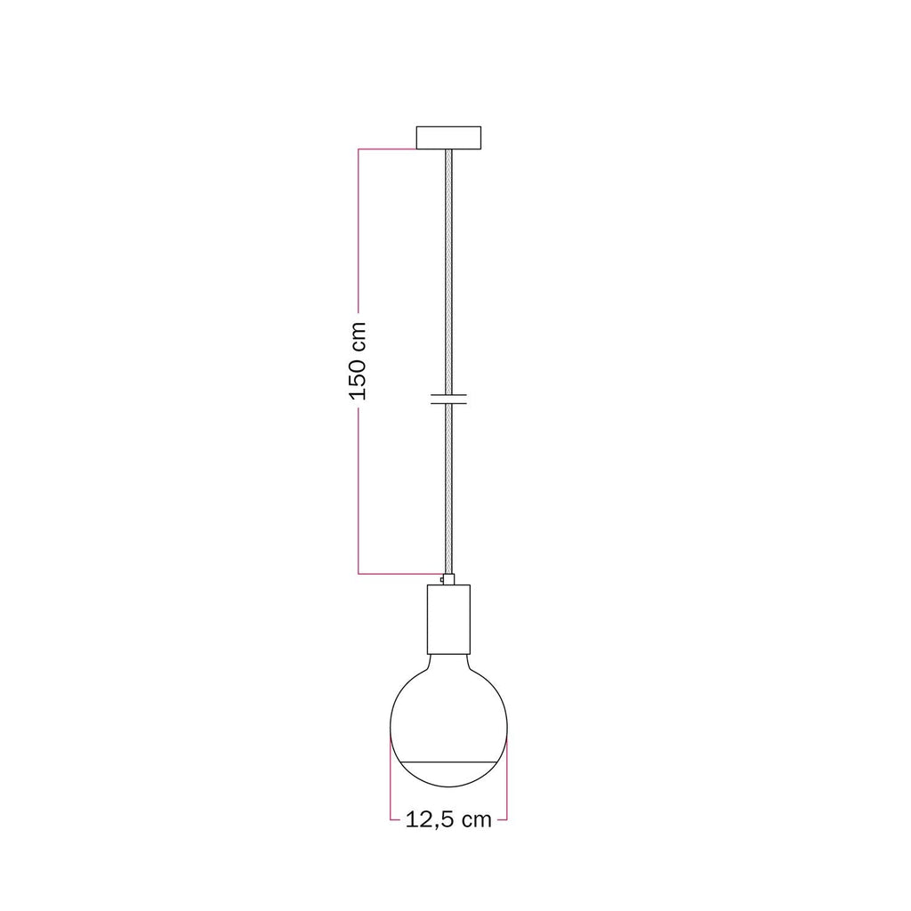 Pendelleuchte Filotto Metallico mit Glühbirne Lucia – Creme – Ansicht 4