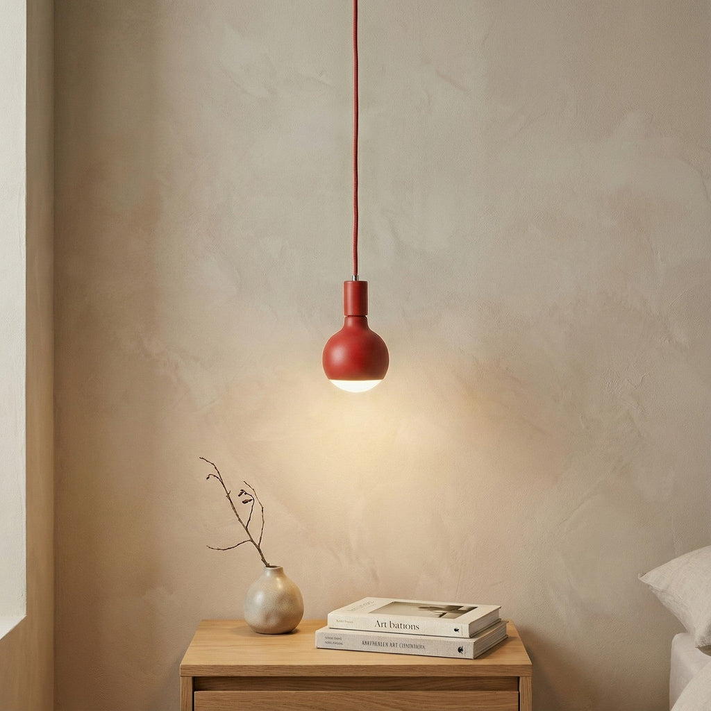 Pendelleuchte Filotto Metallico mit Glühbirne Lucia - Rot – Ansicht 2