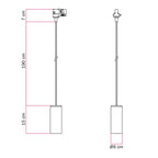 Pendelleuchte für Schienensystem mit Textilkabel und Tub-E14 - Neutral – Ansicht 6