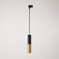Pendelleuchte für Stromschienensystem mit doppeltem Lampenschirm Tub-E14 – Schwarz und Satin Bronze