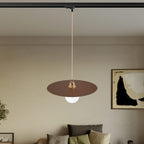 Pendelleuchte für Schienensysteme mit XL Ellepi-Lampenschirm - Corten-Effekt – Ansicht 2
