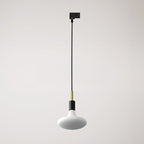 Pendelleuchte für Stromschiene mit zylindrischem Kabelzugentlaster 7cm - Schwarz