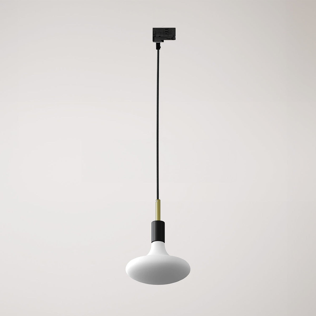 Pendelleuchte für Stromschiene mit zylindrischem Kabelzugentlaster 7cm - Schwarz