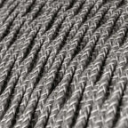 Vintage-Pendelleuchte für Schienensysteme mit gedrehtem Kabel – Chrom – Ansicht 3