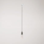 Vintage-Pendelleuchte für Schienensysteme mit gedrehtem Kabel – Chrom
