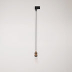 Pendelleuchte Vintage für Schienensystem mit geflochtenem Kabel – Satin-Kupfer